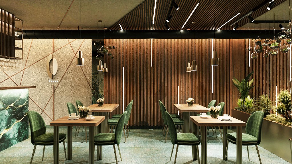 Enterijer kafića Casus u Velikoj Plani